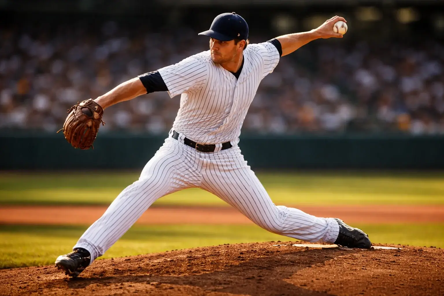 Lanceur partant MLB sur le monticule avant un match de baseball