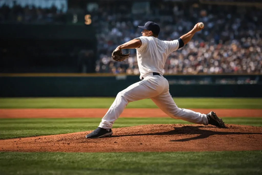 Pari first five innings au baseball : lanceur partant sur le monticule pendant les cinq premières manches MLB